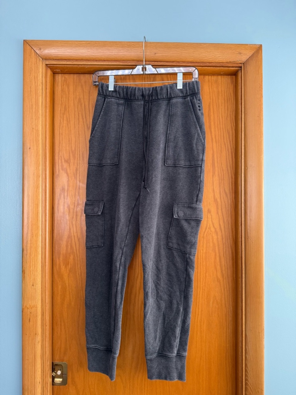 PINK Victoria's Secret Charcoal Gray Cargo Joggers